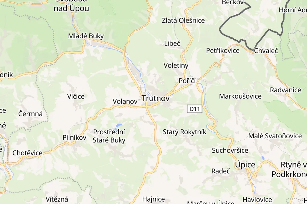 Trutnov Area Map