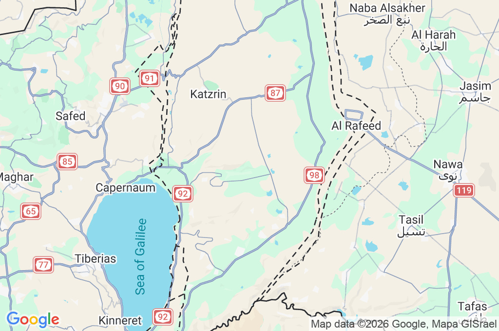 Gamla Nature Reserve Area Map Gamla Nature Reserve Area Map