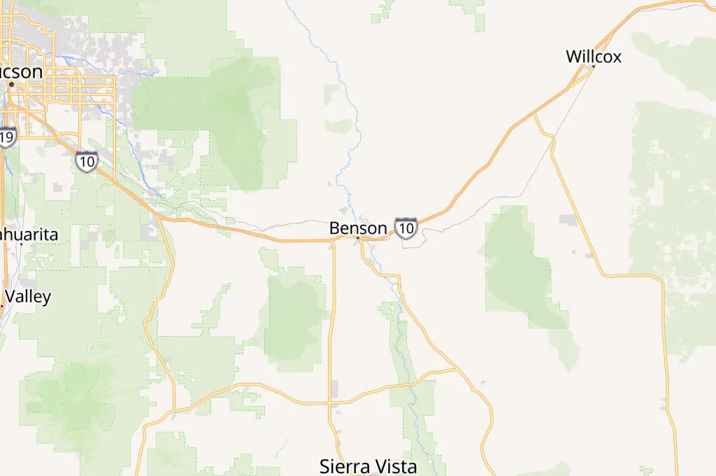 Benson Area Map Benson Area Map
