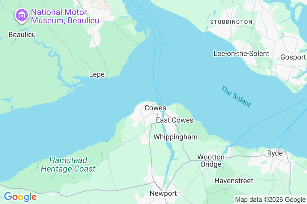 Cowes Area Map Cowes Area Map