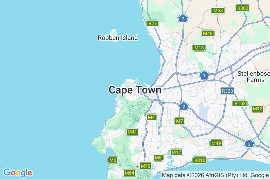 Cape Town Area Map