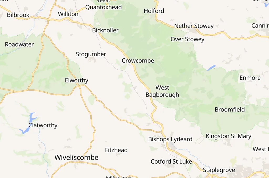 Crowcombe Heathfield Area Map Crowcombe Heathfield Area Map