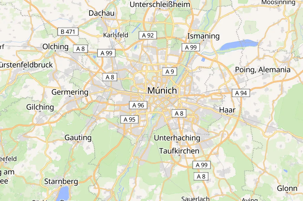 Theresienwiese Area Map Theresienwiese Area Map