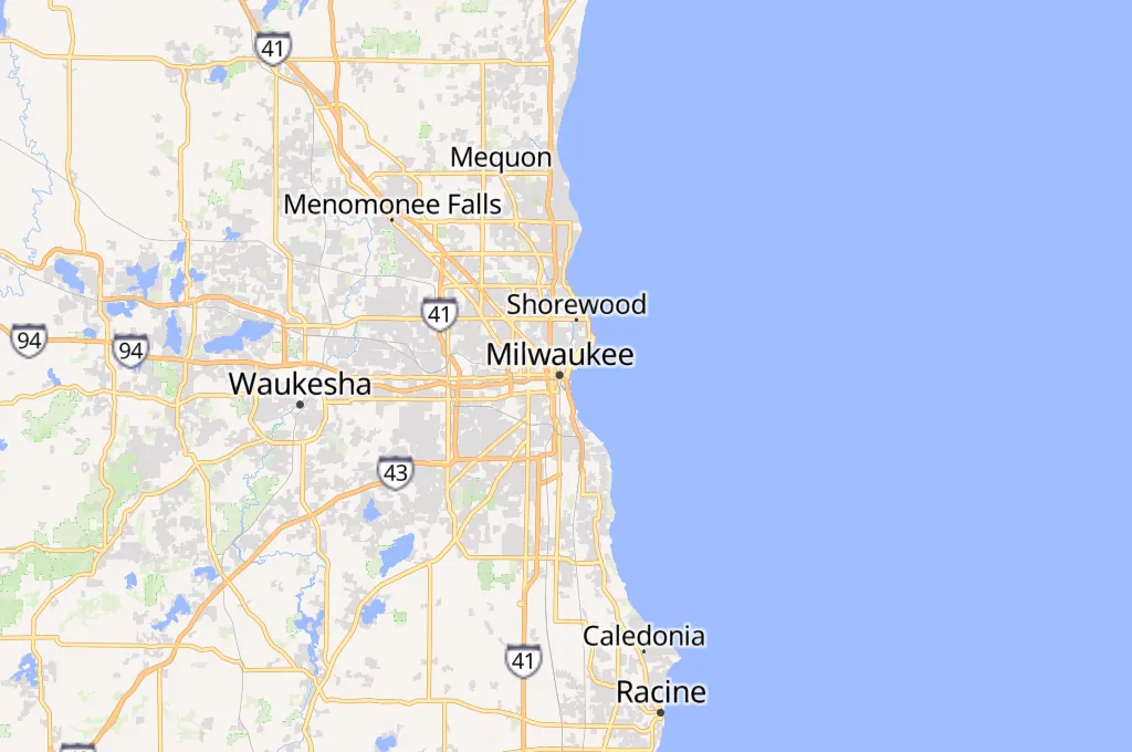 Milwaukee Area Map Milwaukee Area Map