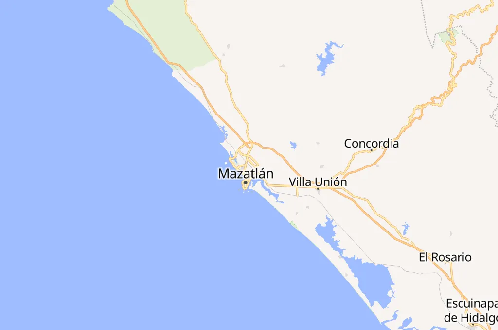 Mazatlán Area Map Mazatlán Area Map