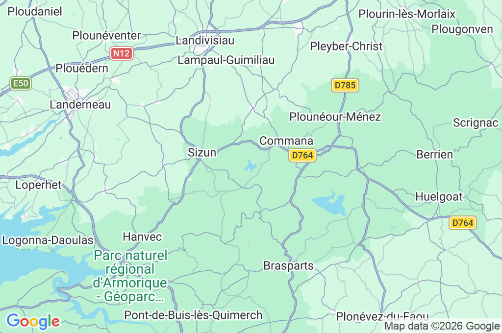 Lac du Drennec Area Map