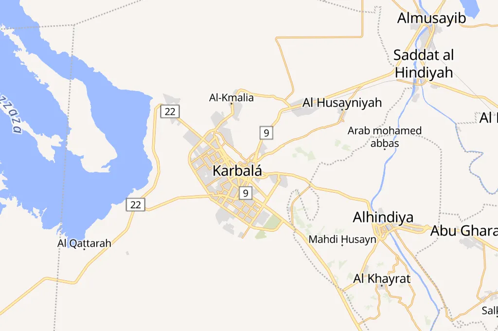 Kerbala Area Map Kerbala Area Map