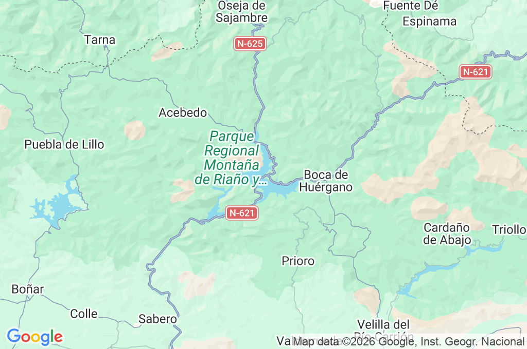Riaño Area Map Riaño Area Map