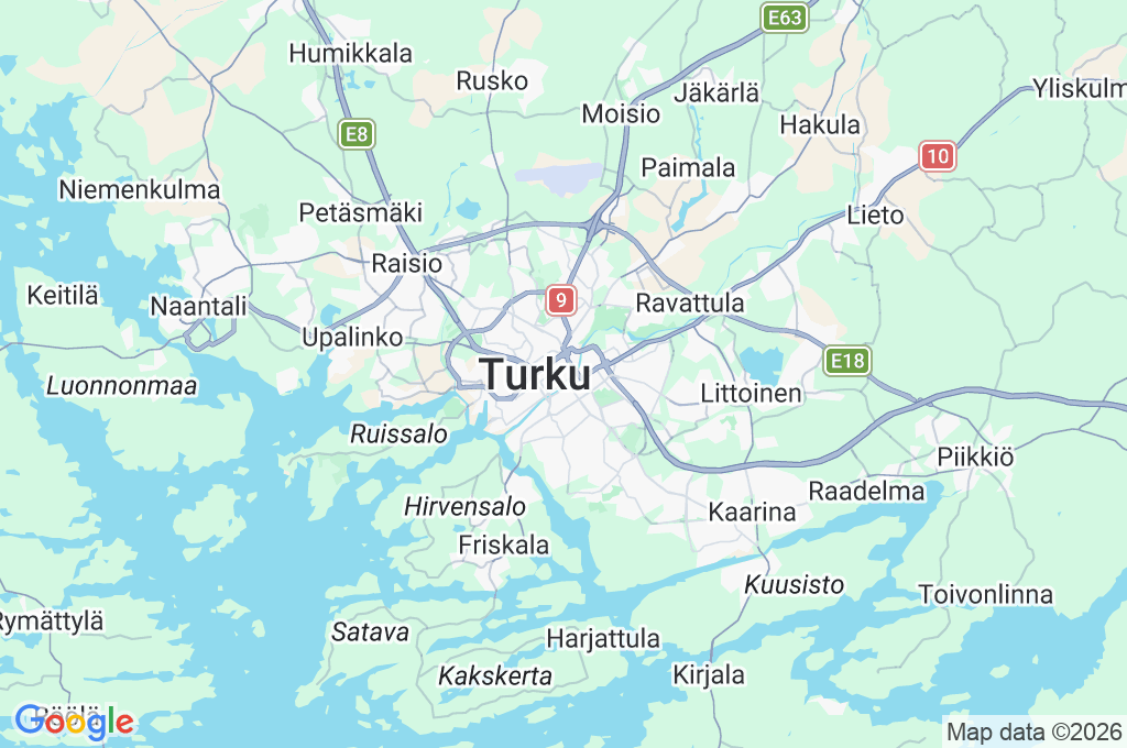 Plaza del Mercado de Turku Area Map