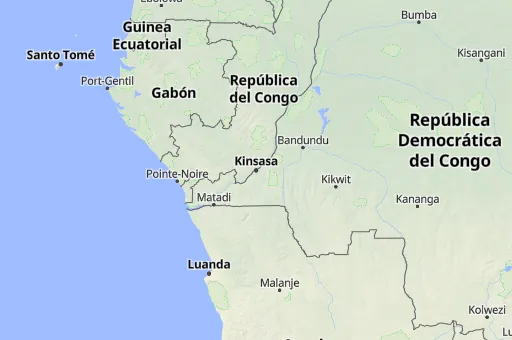 Map of República Democrática del Congo