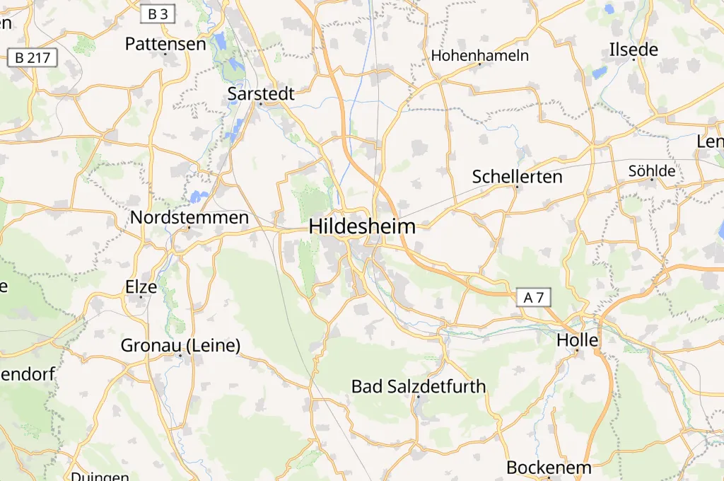 Hildesheim Area Map Hildesheim Area Map