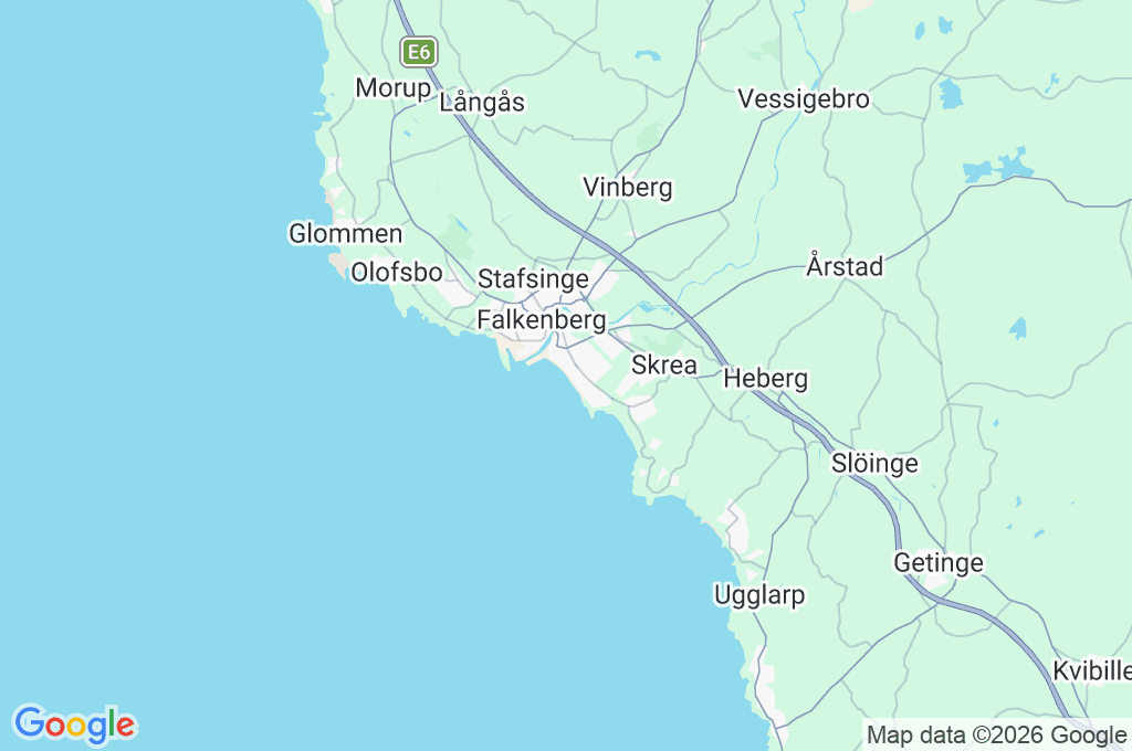 Skrea Strand Area Map