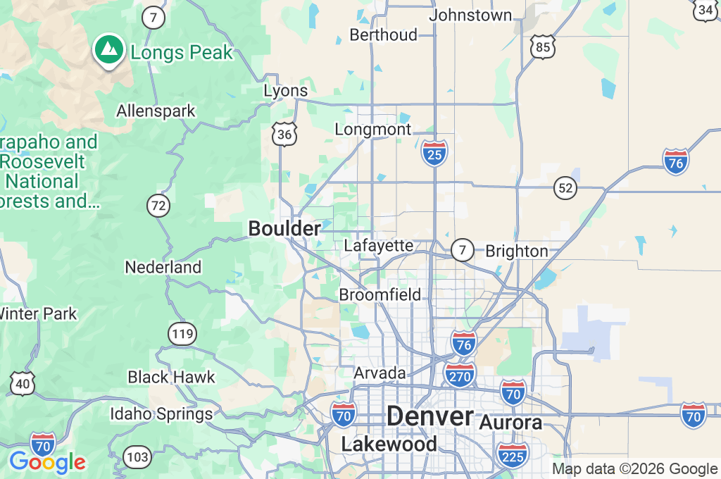 Campo de Golf Indian Peaks Area Map Campo de Golf Indian Peaks Area Map