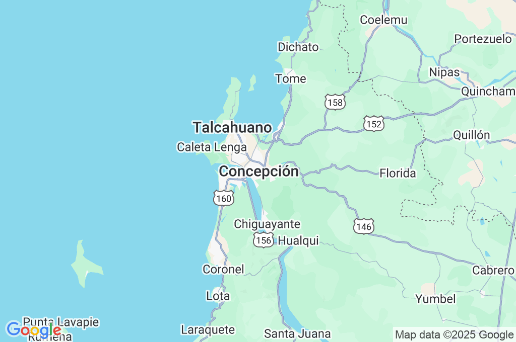 Concepción Area Map