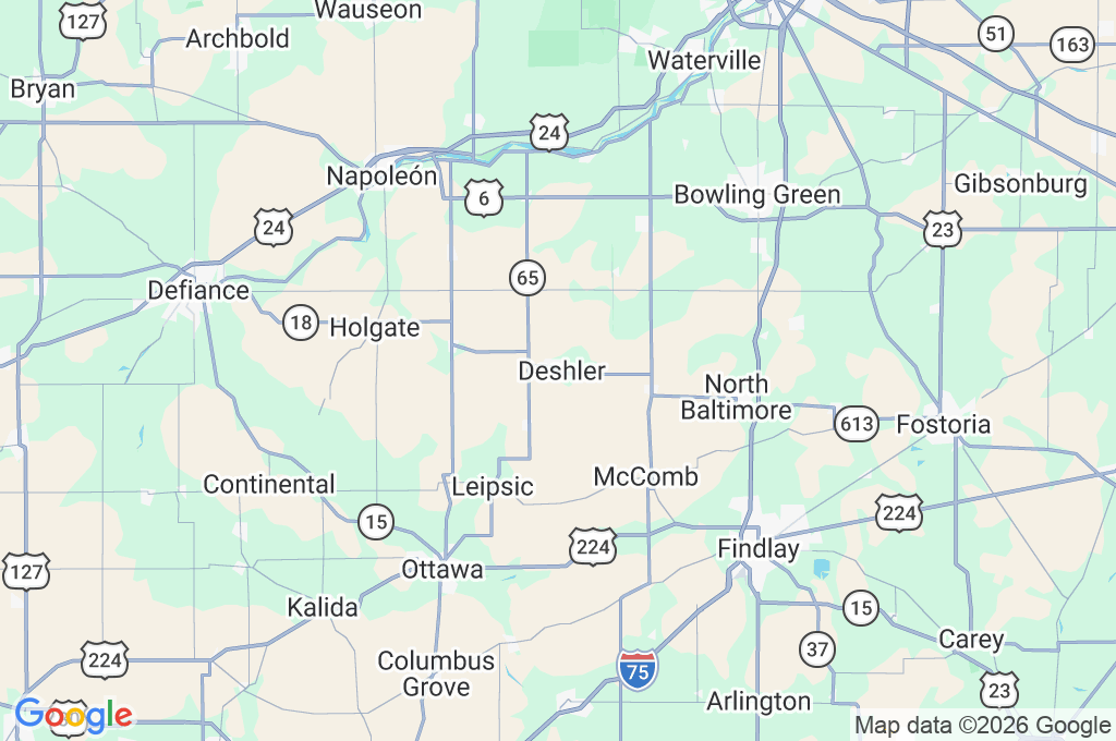 Deshler Crossroads Park Area Map
