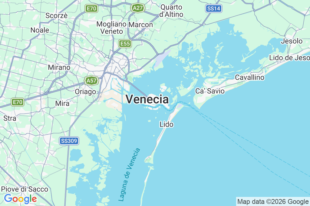 Zona del Teatro La Fenice Area Map