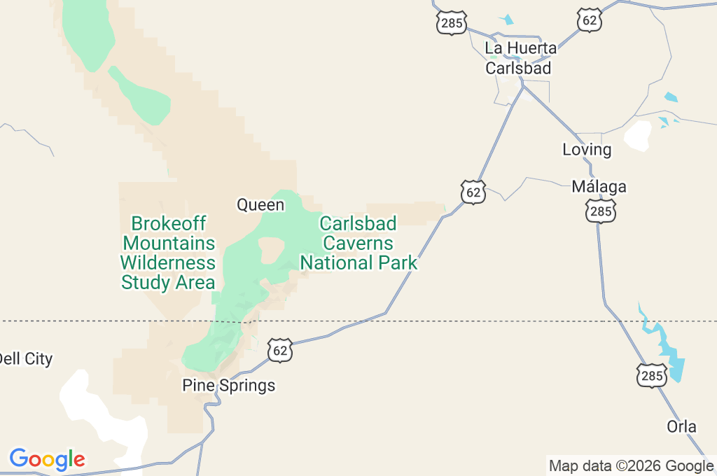 Parque Nacional de las Cavernas de Carlsbad Area Map Parque Nacional de las Cavernas de Carlsbad Area Map