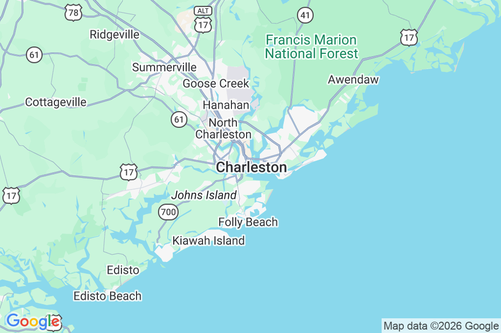 Charleston Area Map