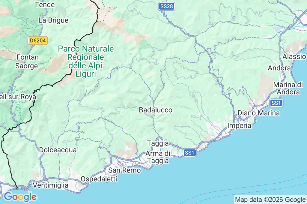Montalto Ligure Area Map Montalto Ligure Area Map
