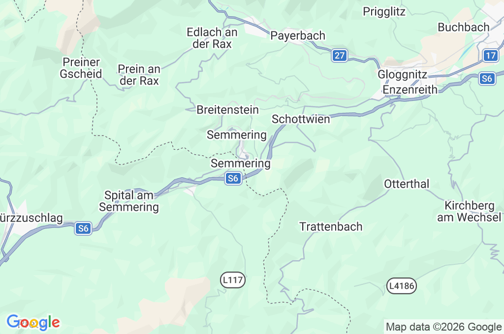Semmering Area Map Semmering Area Map