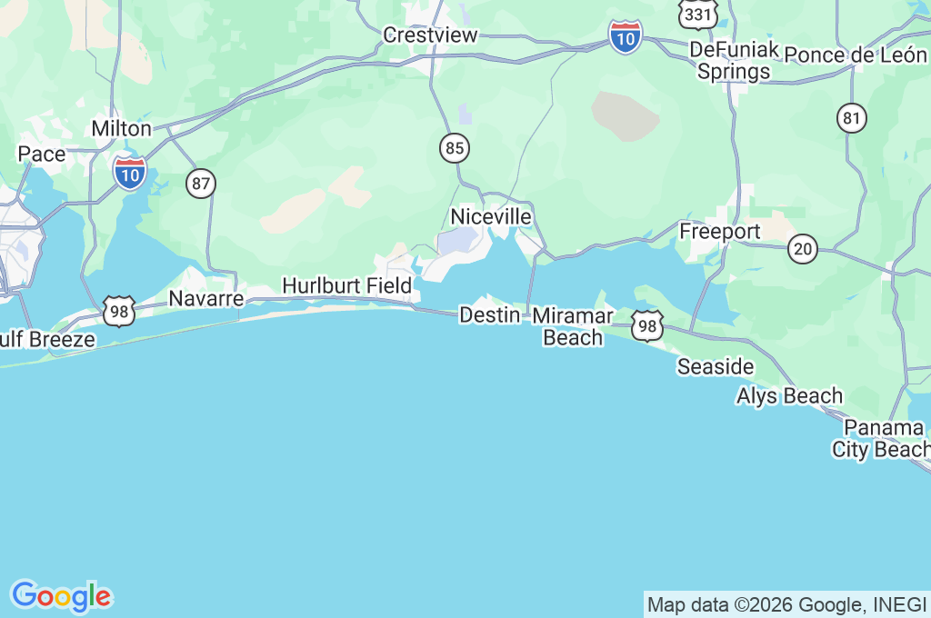 Crab Island Area Map