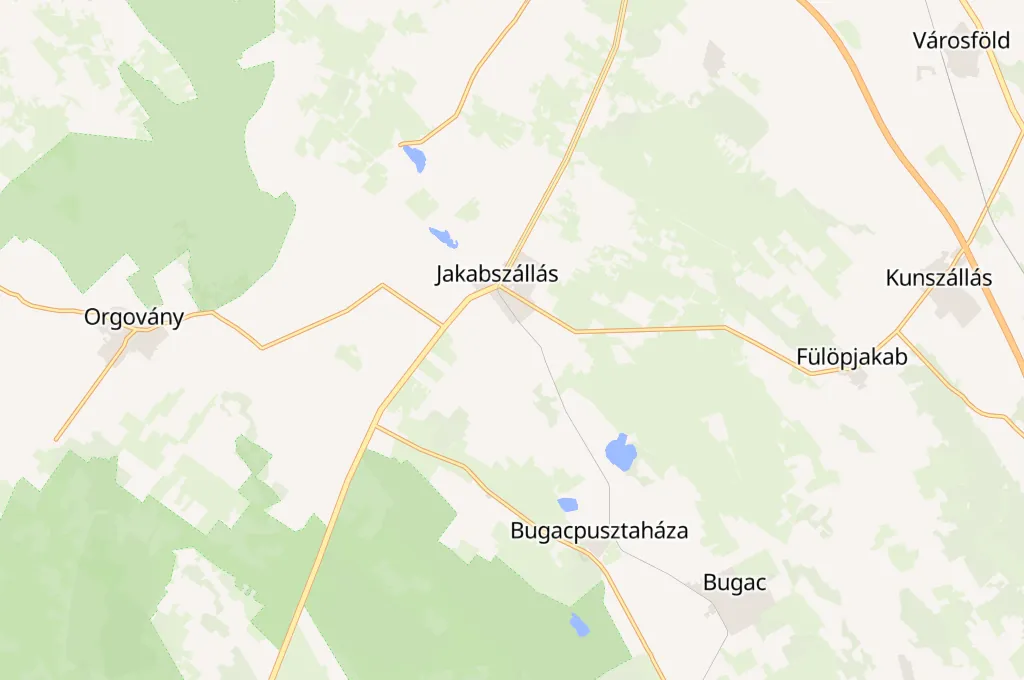 Jakabszállás Area Map Jakabszállás Area Map