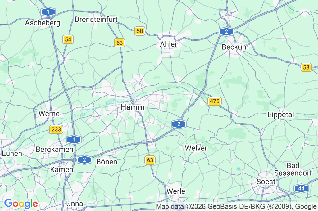 Hamm Area Map