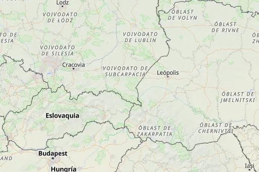 Map of Voivodato de Subcarpacia