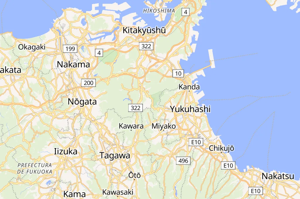 Parque Rural de Hiraodai Area Map Parque Rural de Hiraodai Area Map