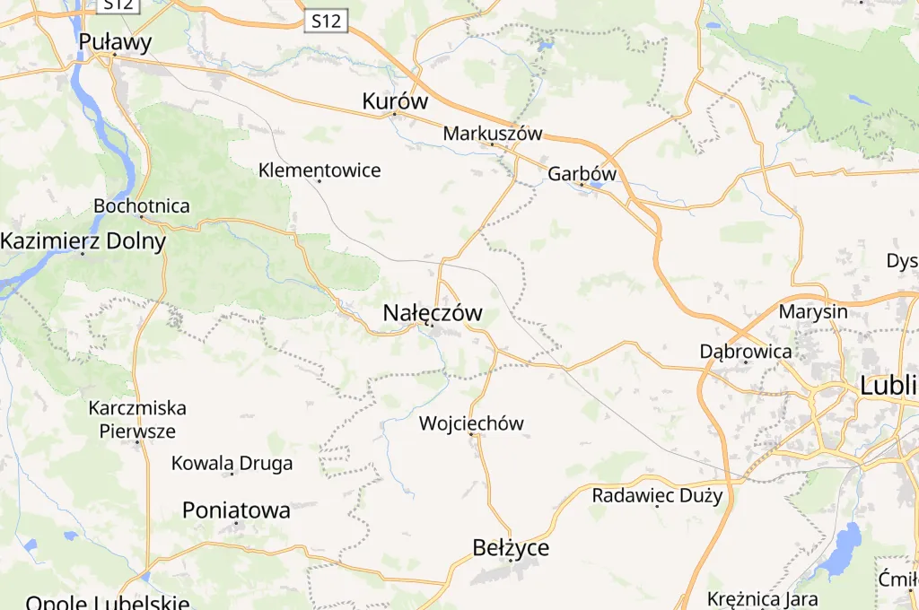 Strzelce Area Map