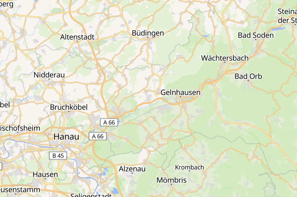 Gründau Area Map