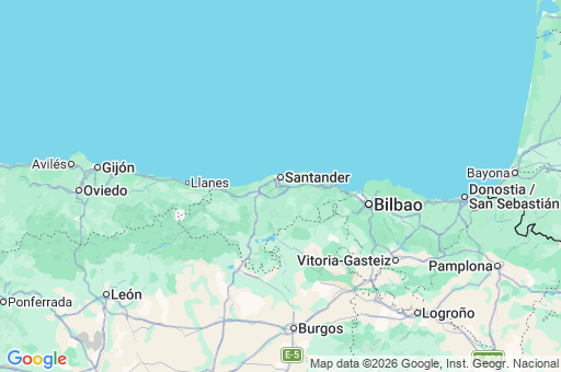 Map of Cantabria