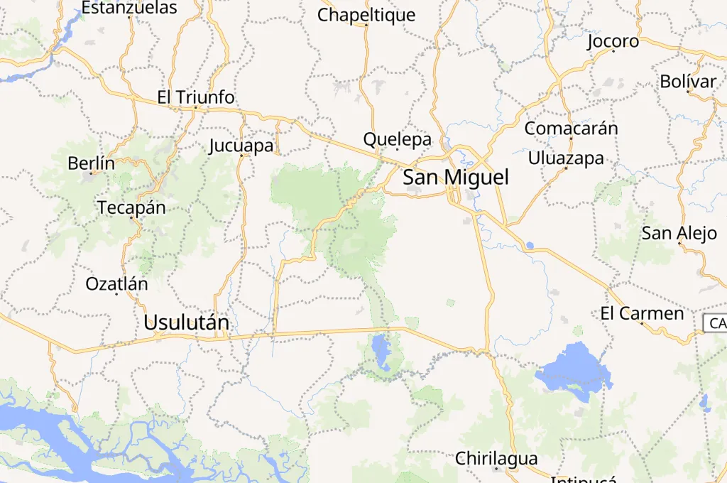 Volcán Chaparrastique Area Map Volcán Chaparrastique Area Map