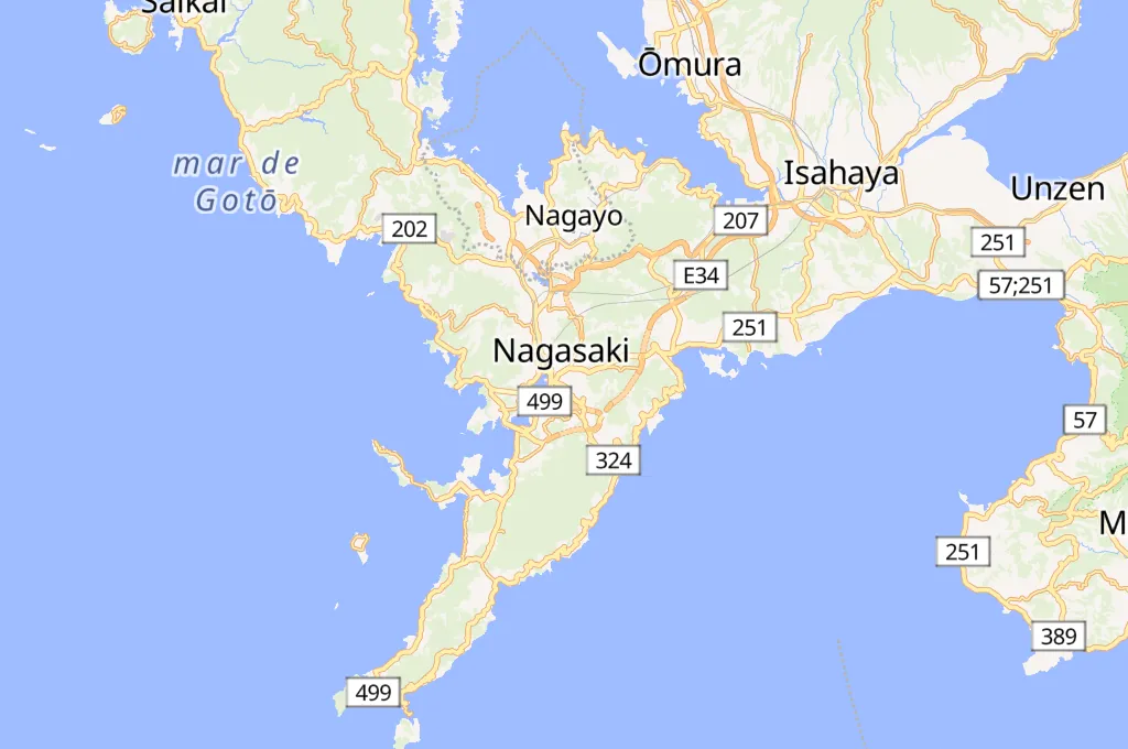 Ayuntamiento de Nagasaki Area Map Ayuntamiento de Nagasaki Area Map