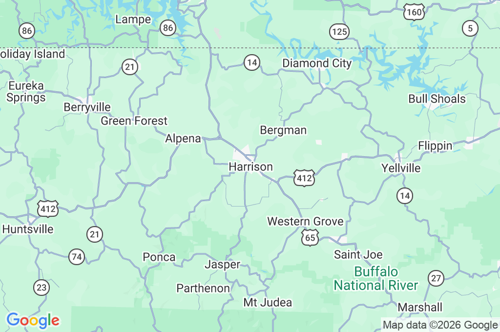 Harrison Area Map Harrison Area Map