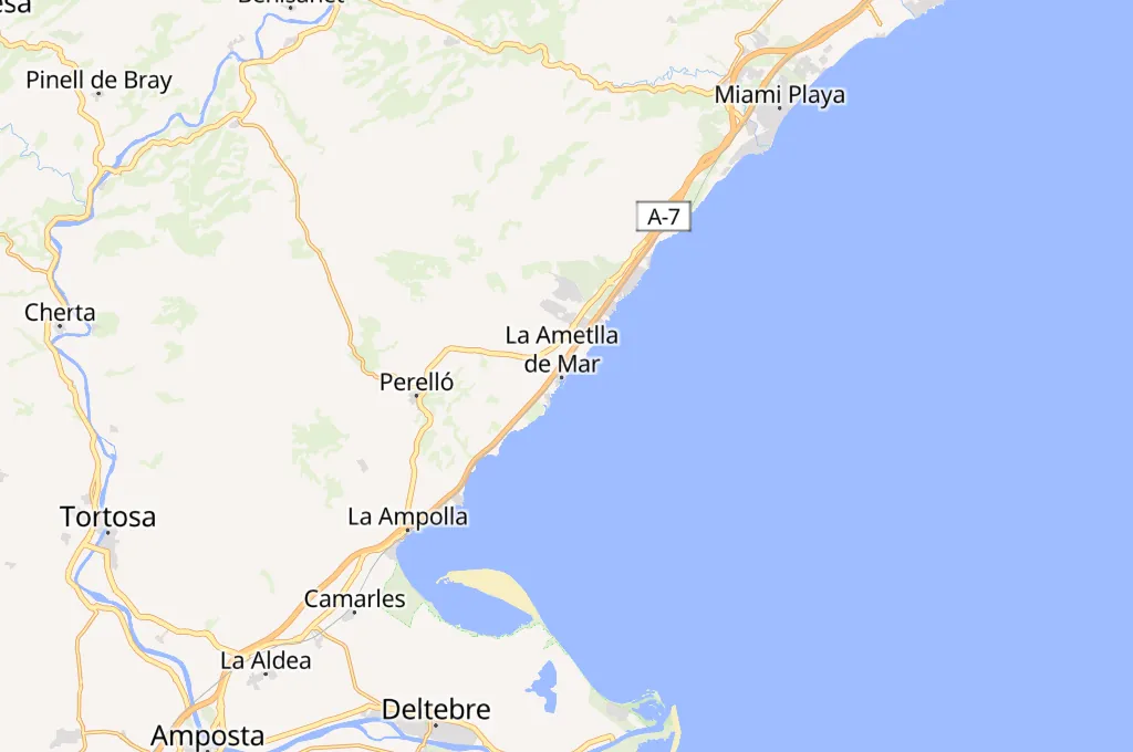 Platja de l'Alguer Area Map Platja de l'Alguer Area Map