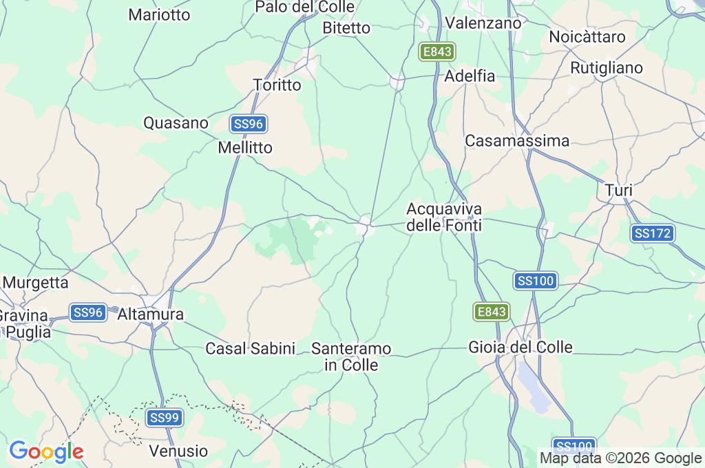Cassano delle Murge Area Map Cassano delle Murge Area Map