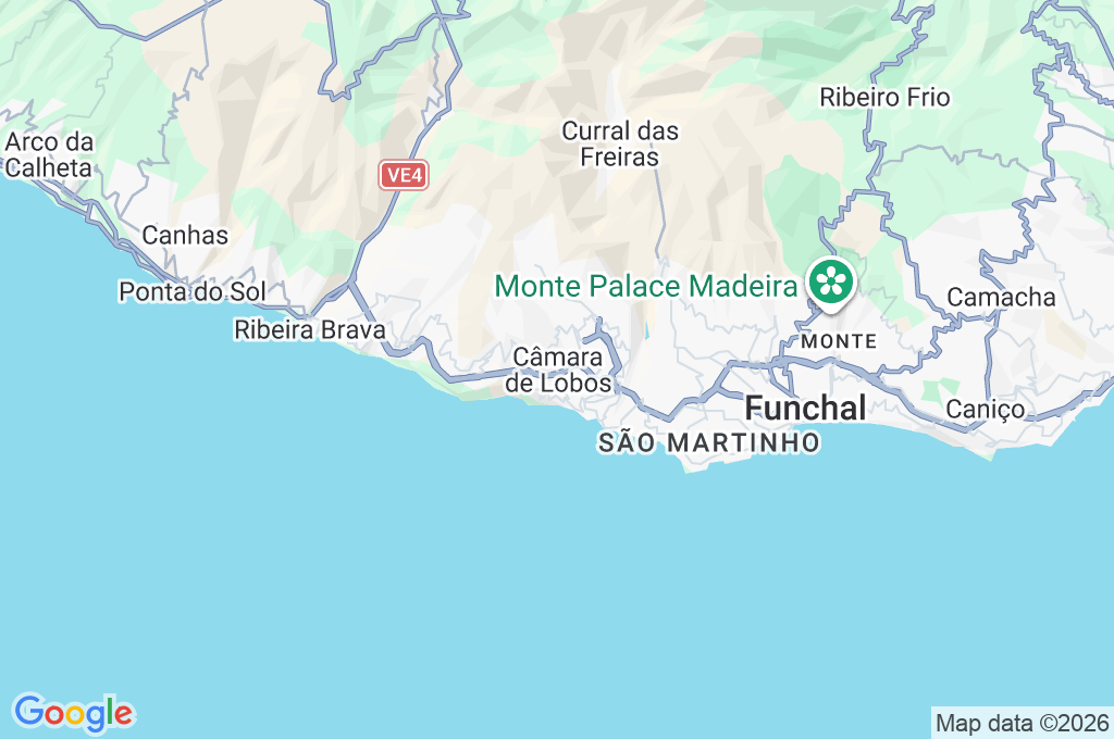Câmara de Lobos Area Map