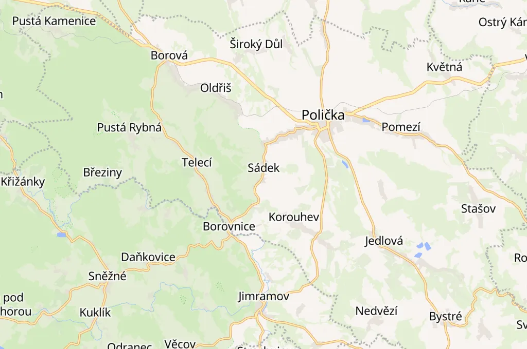 Sádek Area Map Sádek Area Map