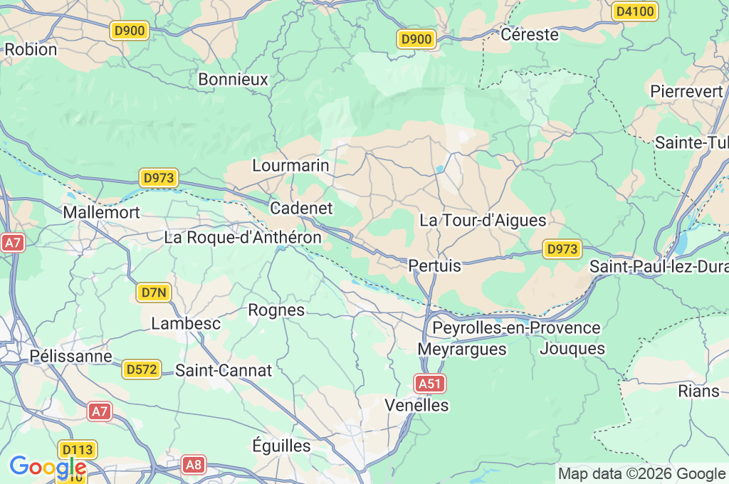 Villelaure Area Map