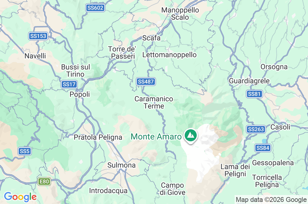 Caramanico Terme Area Map Caramanico Terme Area Map