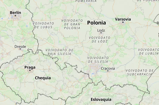 Map of Voivodato de Opole