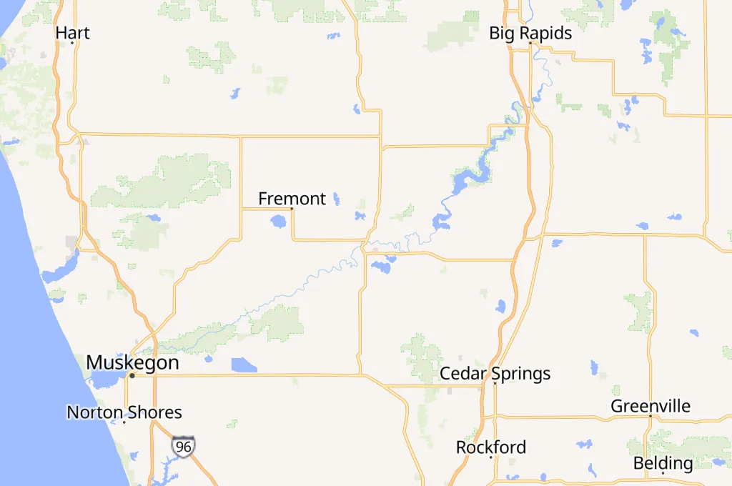 Newaygo Area Map