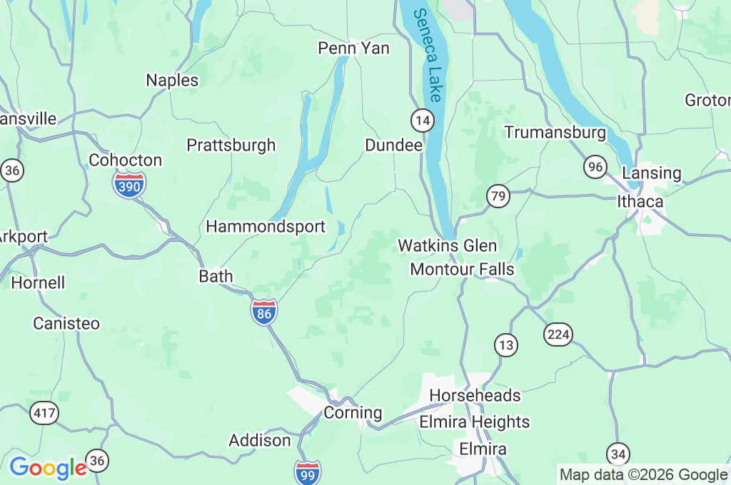 Watkins Glen Area Map Watkins Glen Area Map