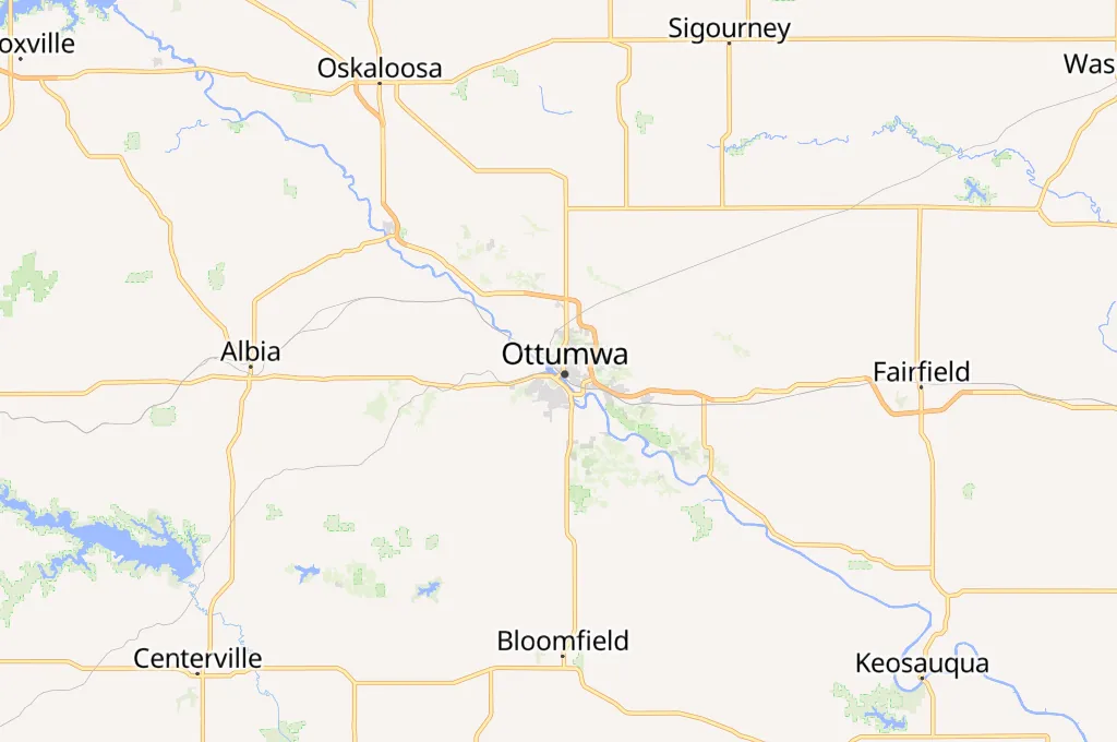 Ottumwa Area Map