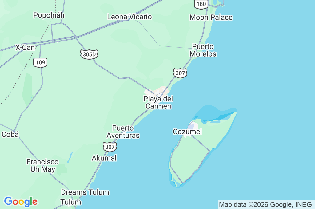 Playacar Palace Area Map