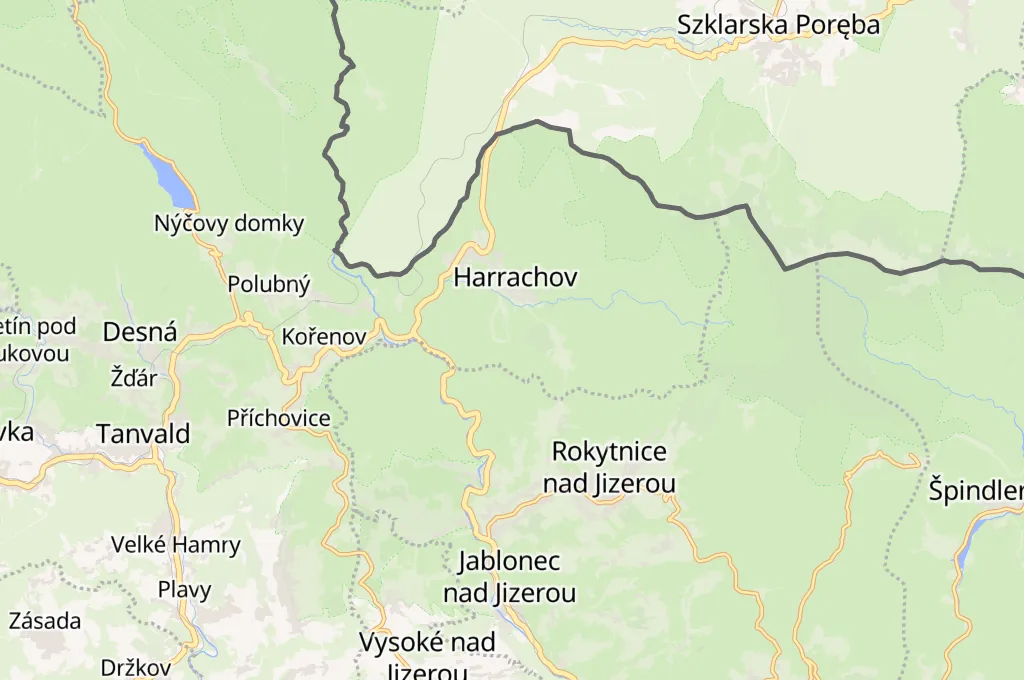 Čertova Hora Area Map Čertova Hora Area Map