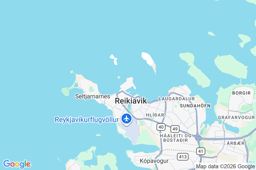 Reikiavik Area Map