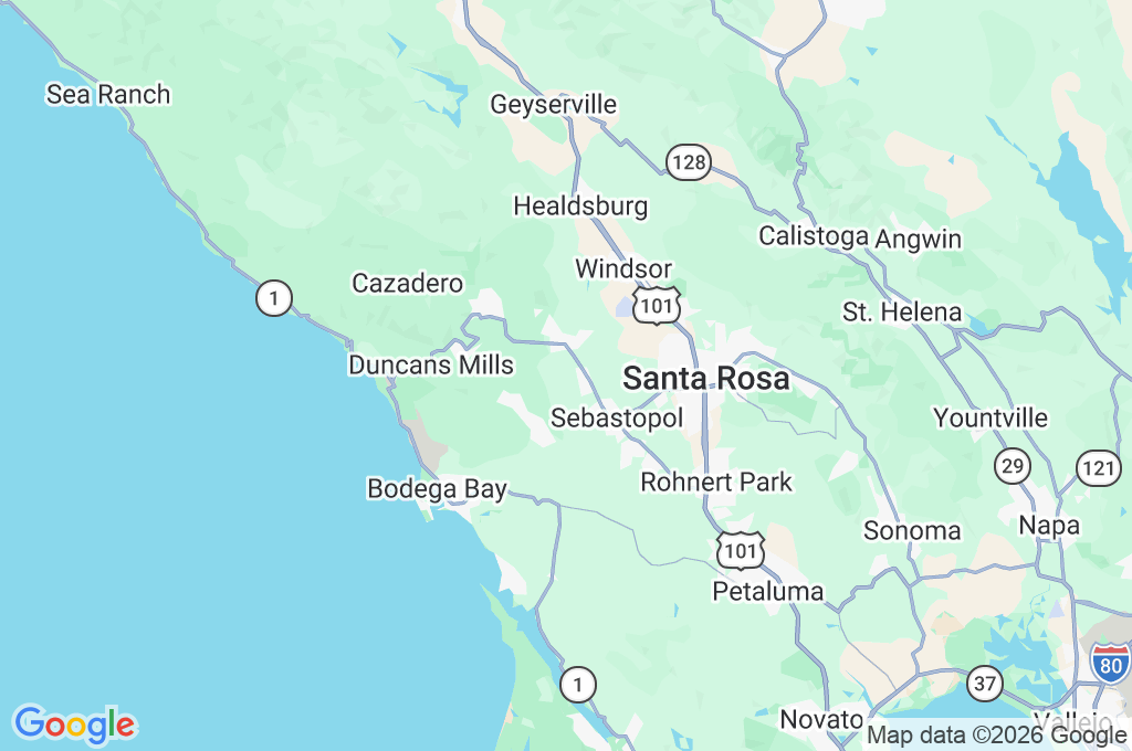 Green Valley Road Area Map