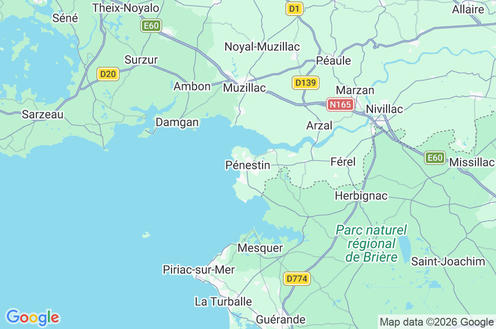 Pénestin Area Map